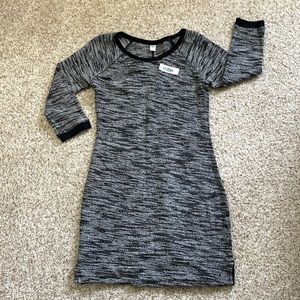 Old Navy Black White Space Dye Sweater Dress Size S